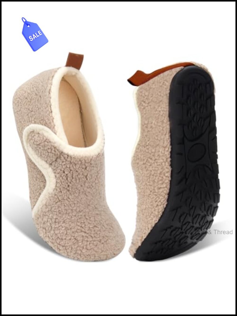Polar Fleece Plush House Slippers Non Slip Adjustable Indoor Outdoor